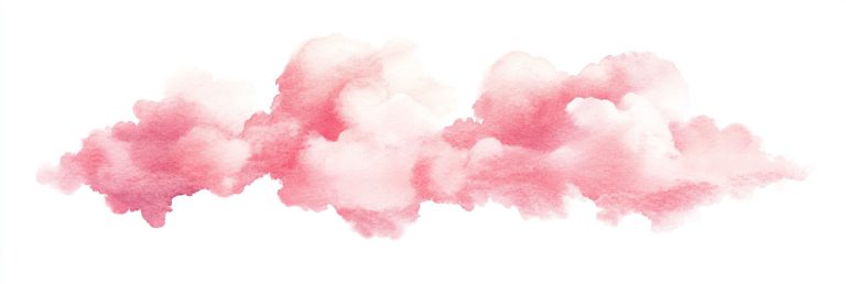 Watercolor Pink Cloud Clipart