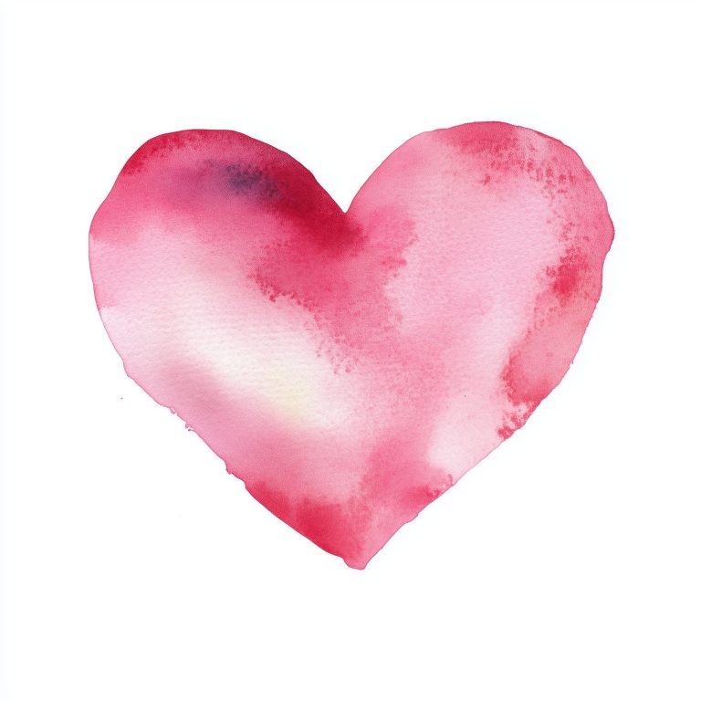 Watercolor Pink Heart