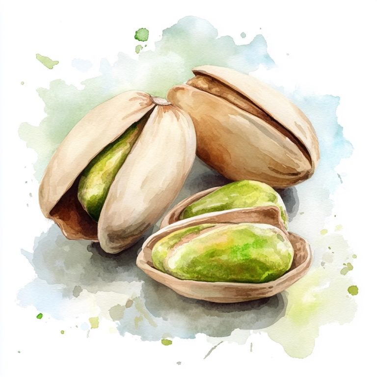 Watercolor Pistachios Illustration