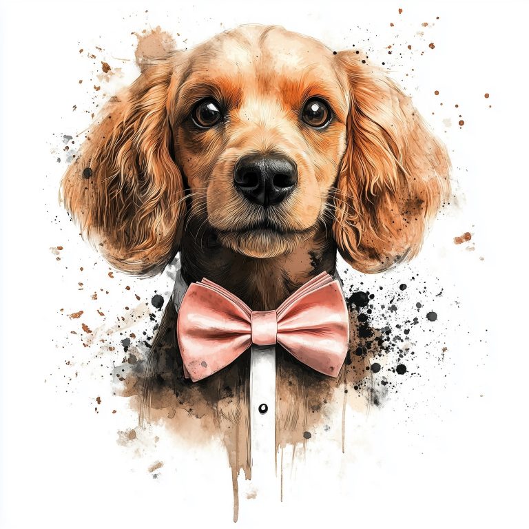 Watercolor Poodle Portrait