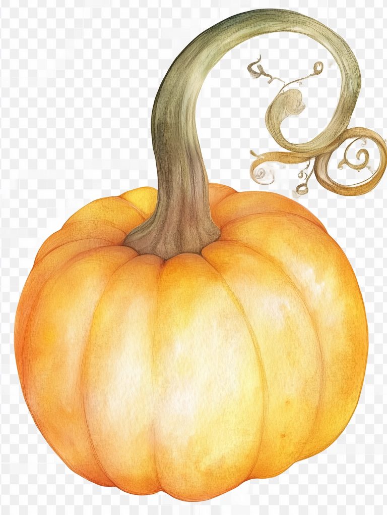 Watercolor Pumpkin Illustration