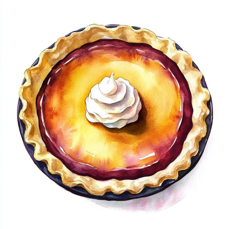 Watercolor Pumpkin Pie Delight