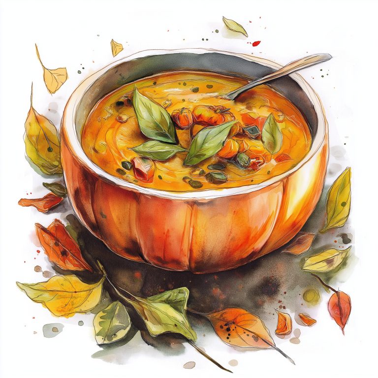 Watercolor Pumpkin Soup Sticker