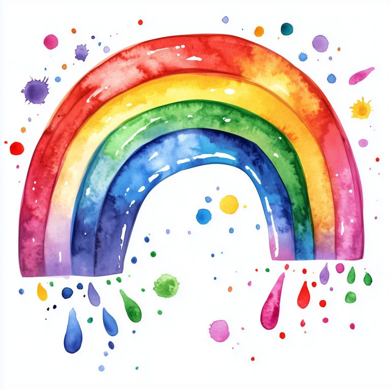 Watercolor Rainbow Digital Art