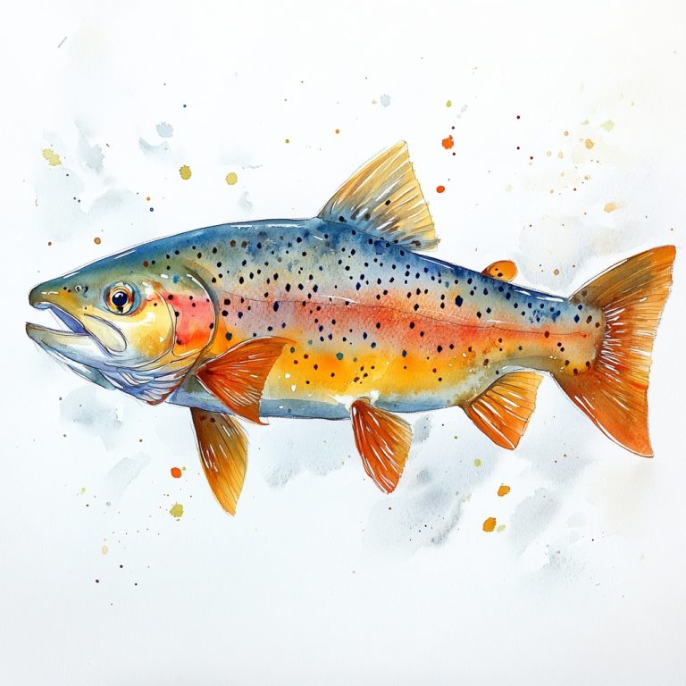 Watercolor Rainbow Trout