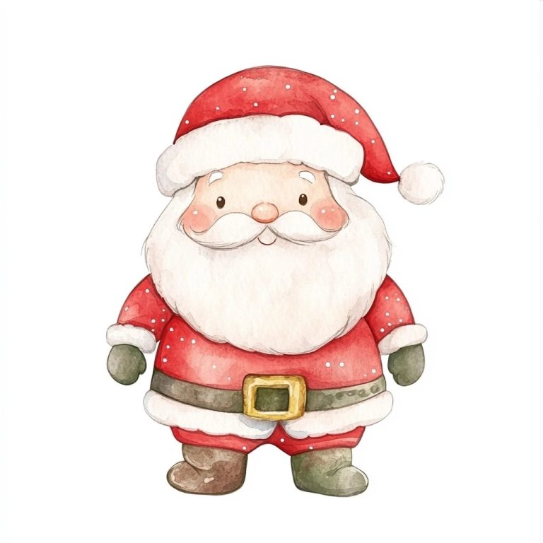 Watercolor Santa Claus Design 2