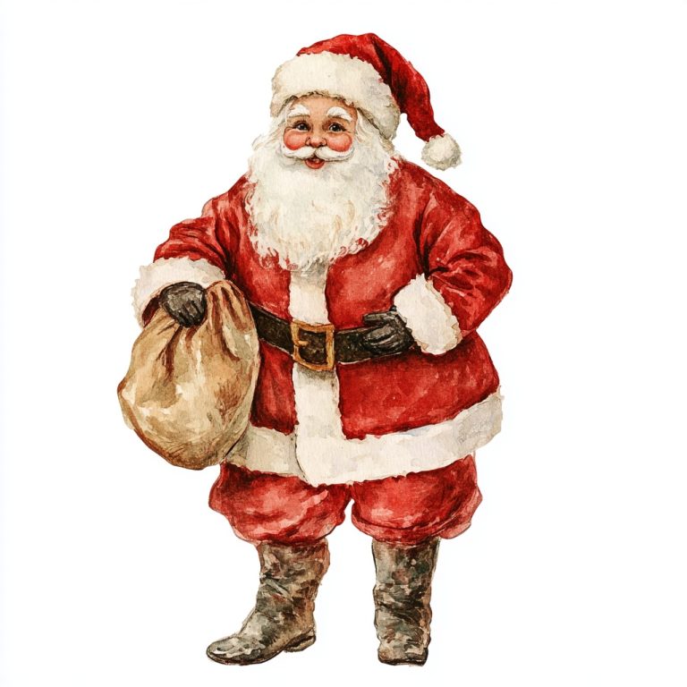 Watercolor Santa Claus Illustration 2