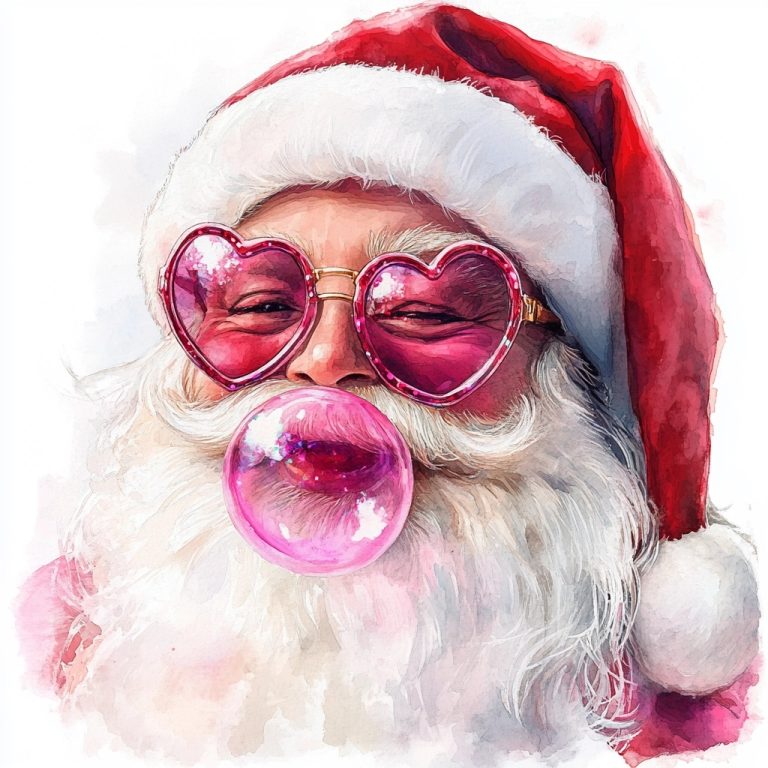 Watercolor Santa Claus Portrait 5