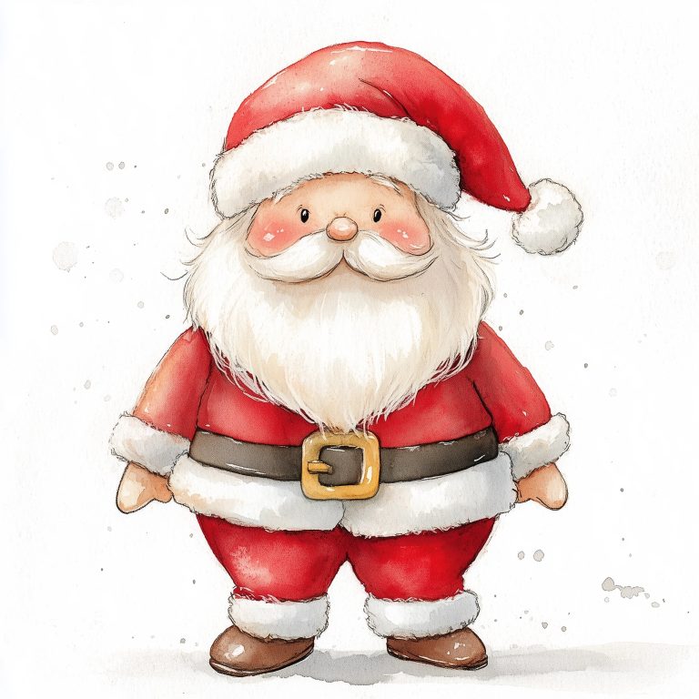 Watercolor Santa Illustration 1