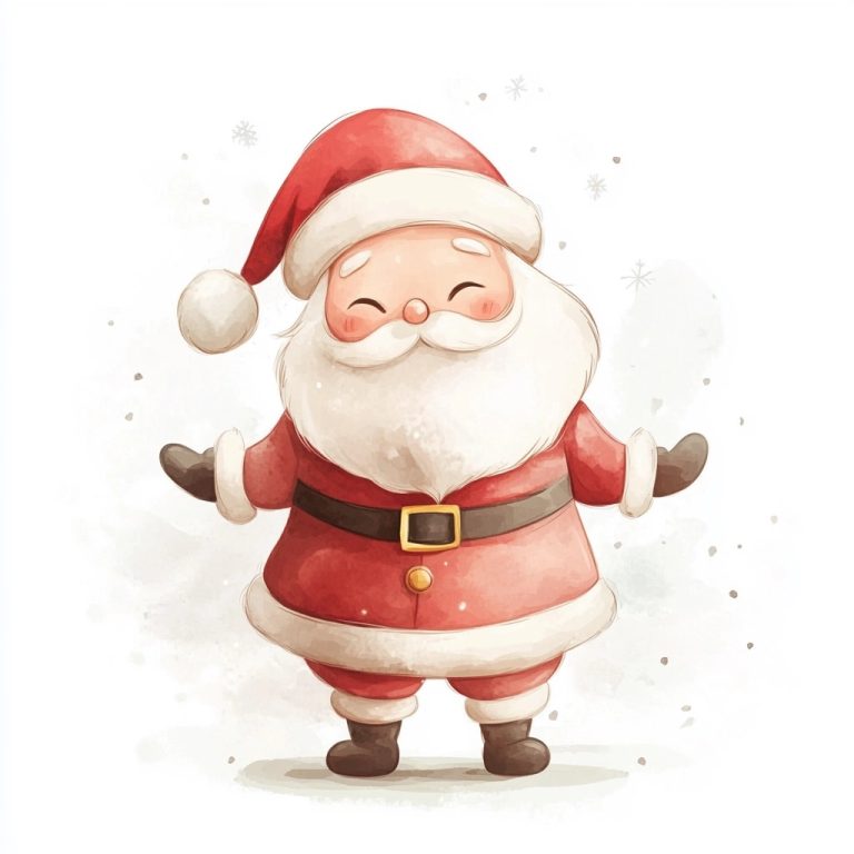 Watercolor Santa Illustration