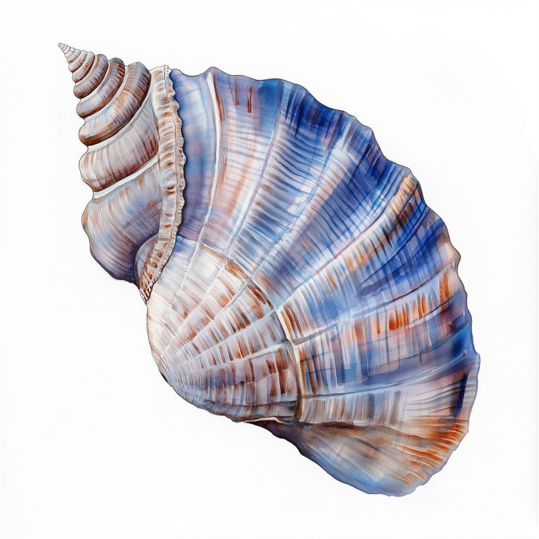 Watercolor Sea Shell Study