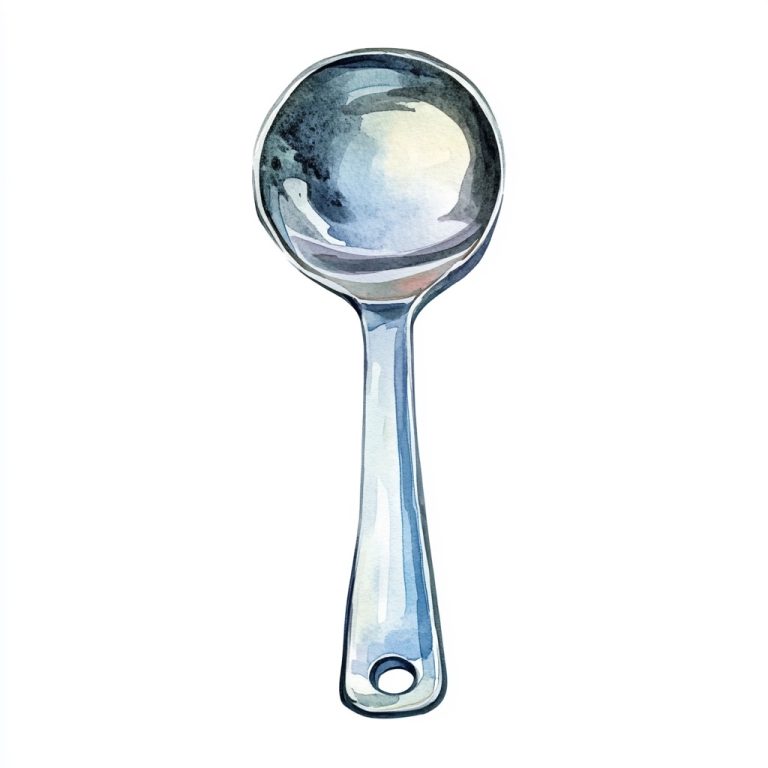 Watercolor Silver Spoon Clipart