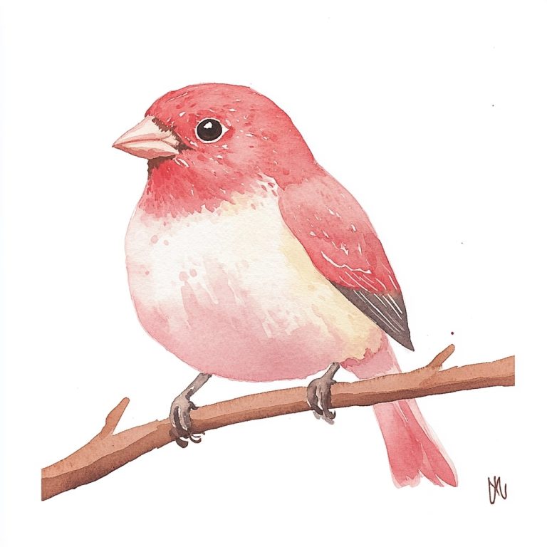 Watercolor Sketch of House Finch