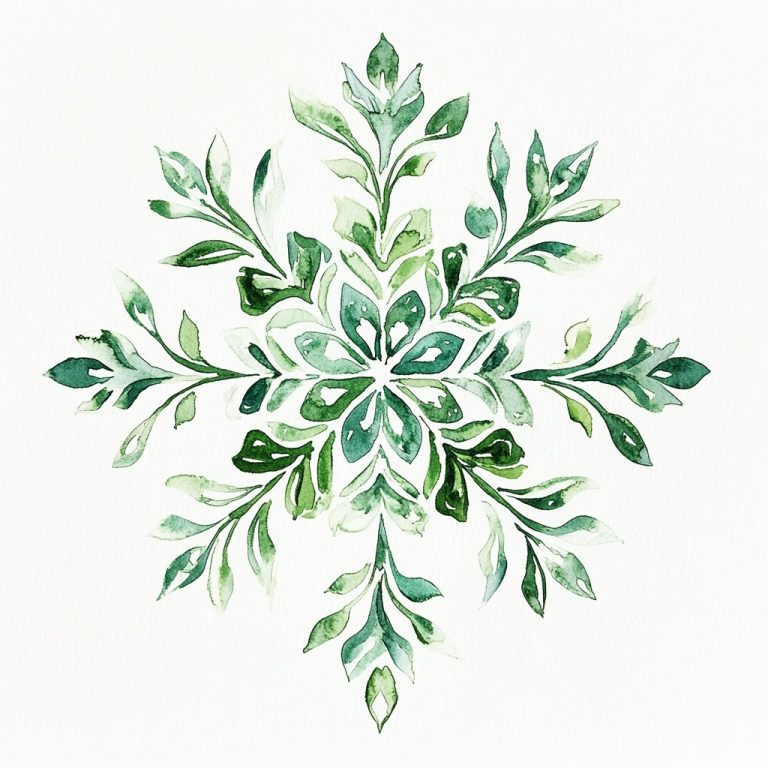 Watercolor Snowflake Design