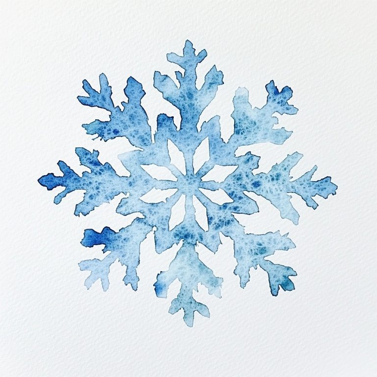 Watercolor Snowflake Gradient