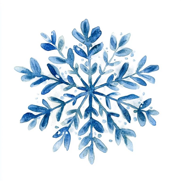 Watercolor Snowflake Illustration