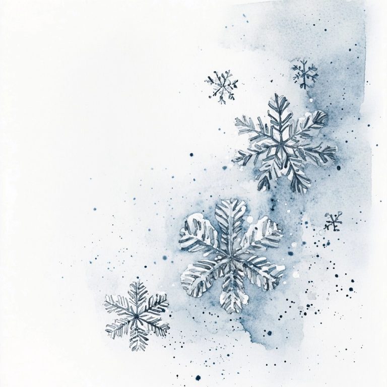 Watercolor Snowflakes Illustration