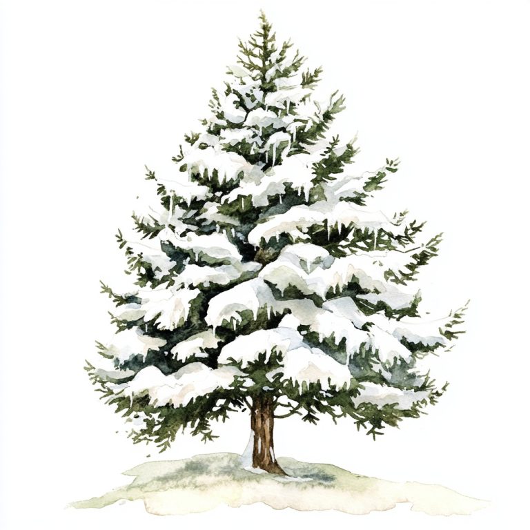 Watercolor Sugar Pine Snow