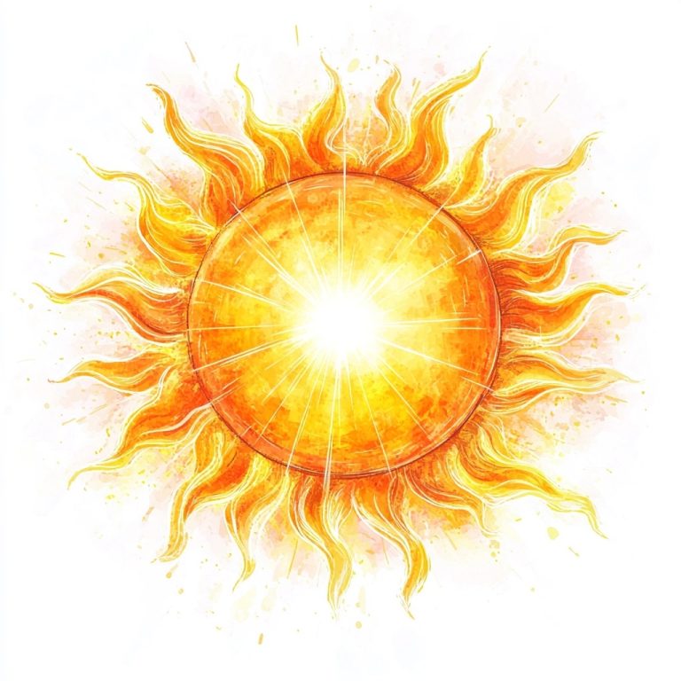 Watercolor Sun Aura Clip Art