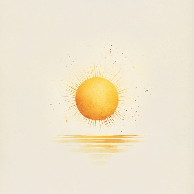 Watercolor Sun Logo