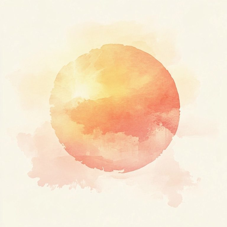 Watercolor Sun with Pastels