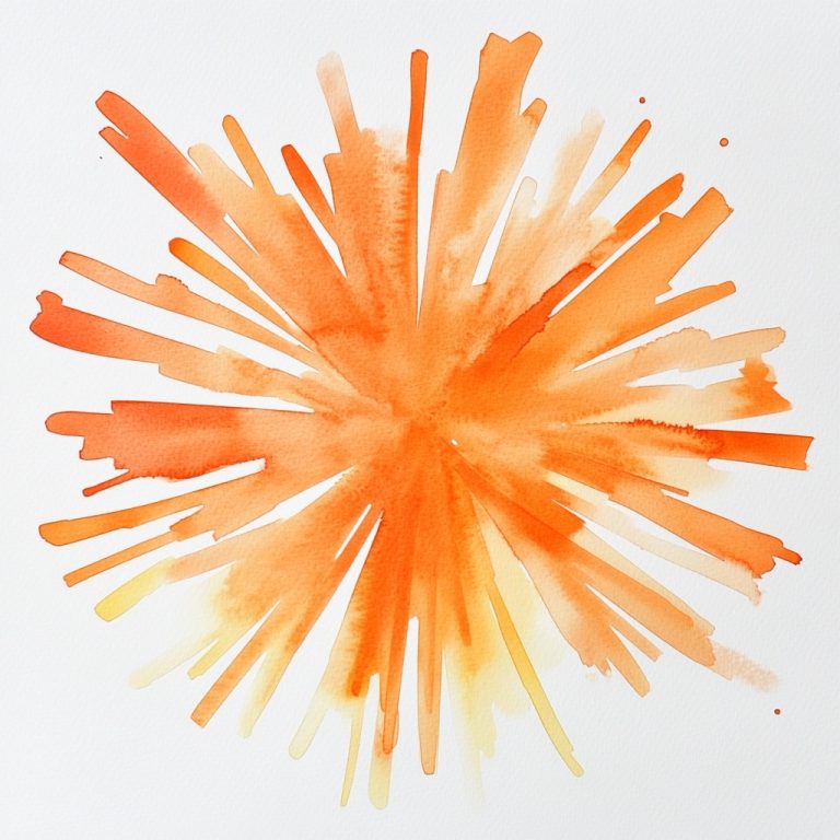 Watercolor Sunburst Stroke