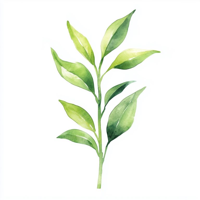 Watercolor Tea Tree Icon