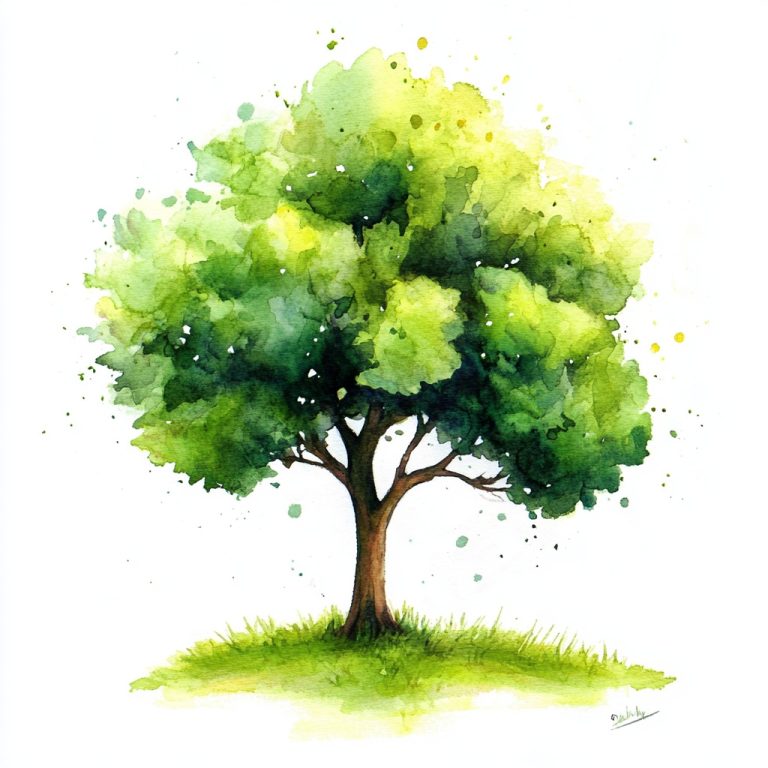 Watercolor Tree Illustration