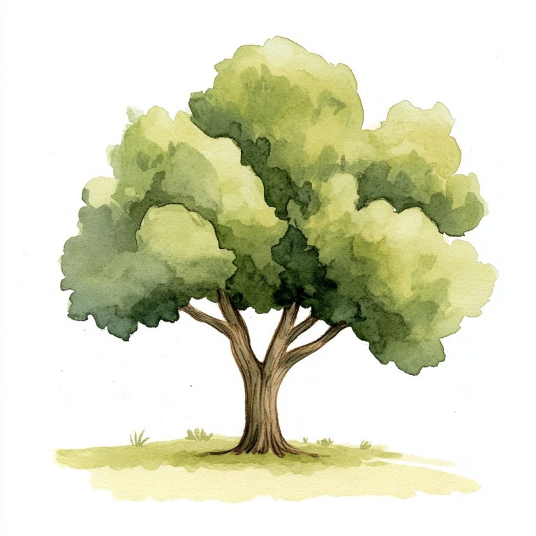 Watercolor Tree for Kids