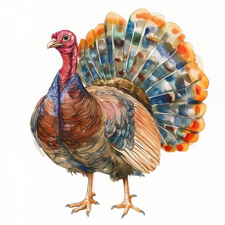 Watercolor Turkey Illustration