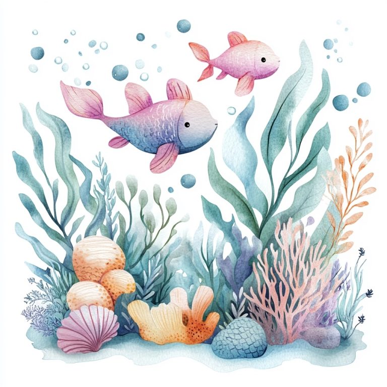 Watercolor Underwater Clipart