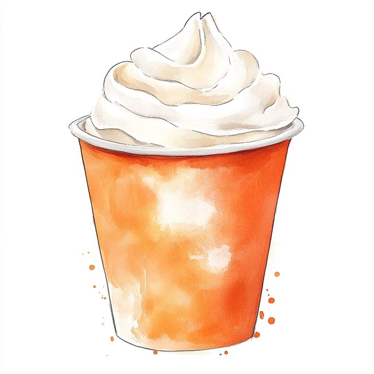 Watercolor Whipped Cream Clip Art