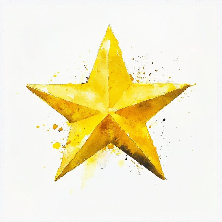 Watercolor Yellow Starburst