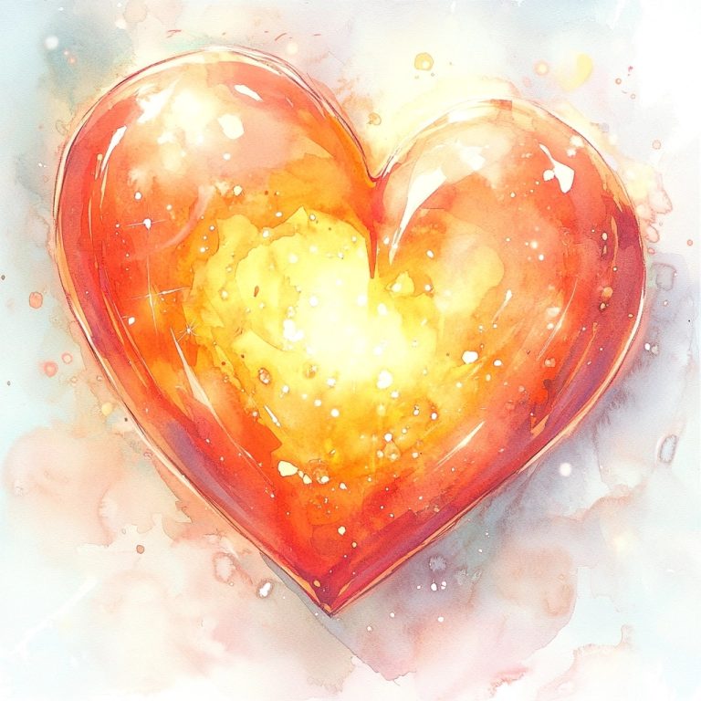 Watercolour Anime Heart