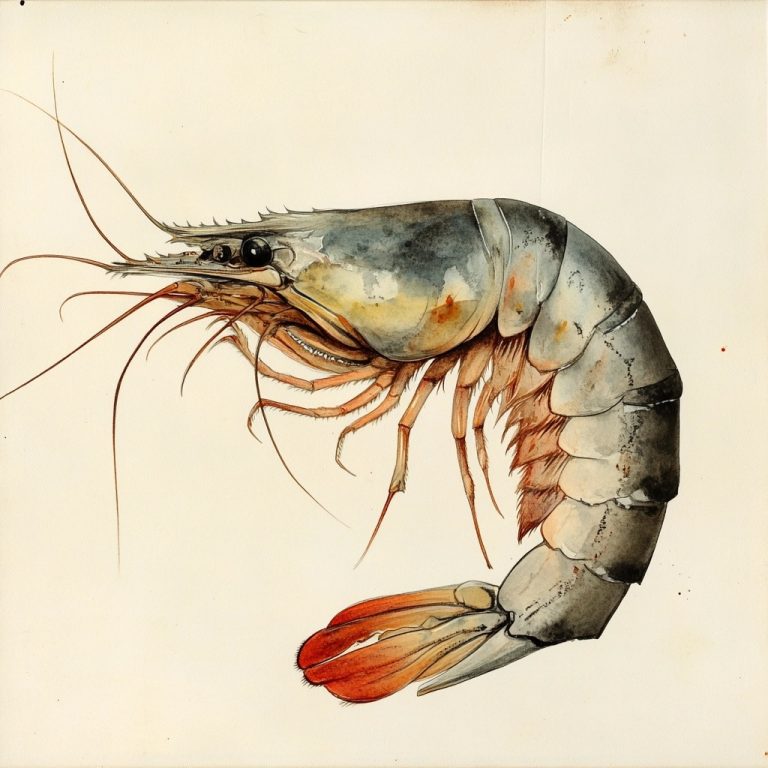 Watercolour Prawn by DOrbigny