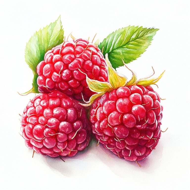 Watercolour Raspberry Realism