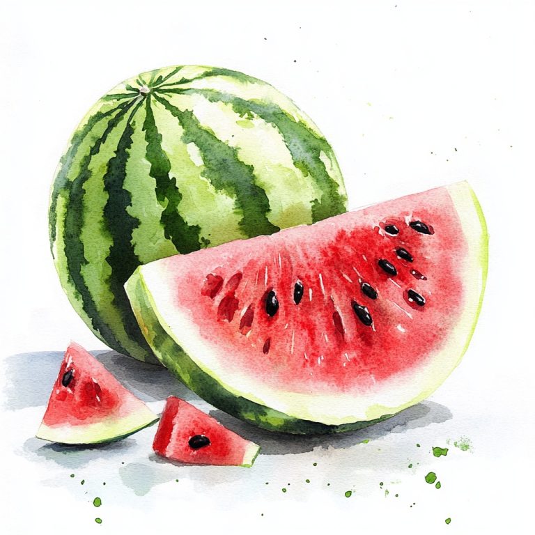 Watermelon Watercolor Illustration