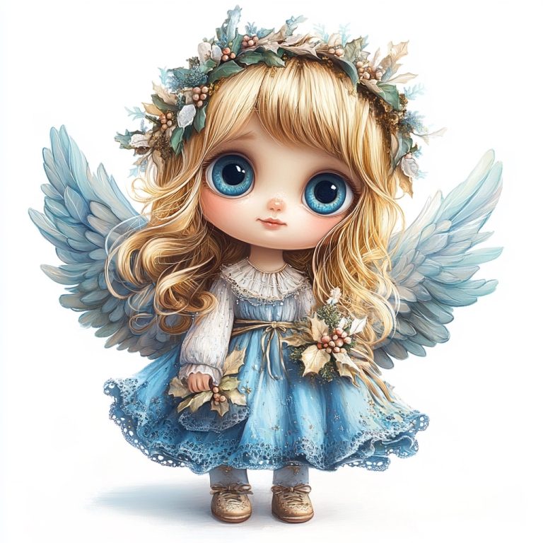 Whimsical Angel Clipart Design