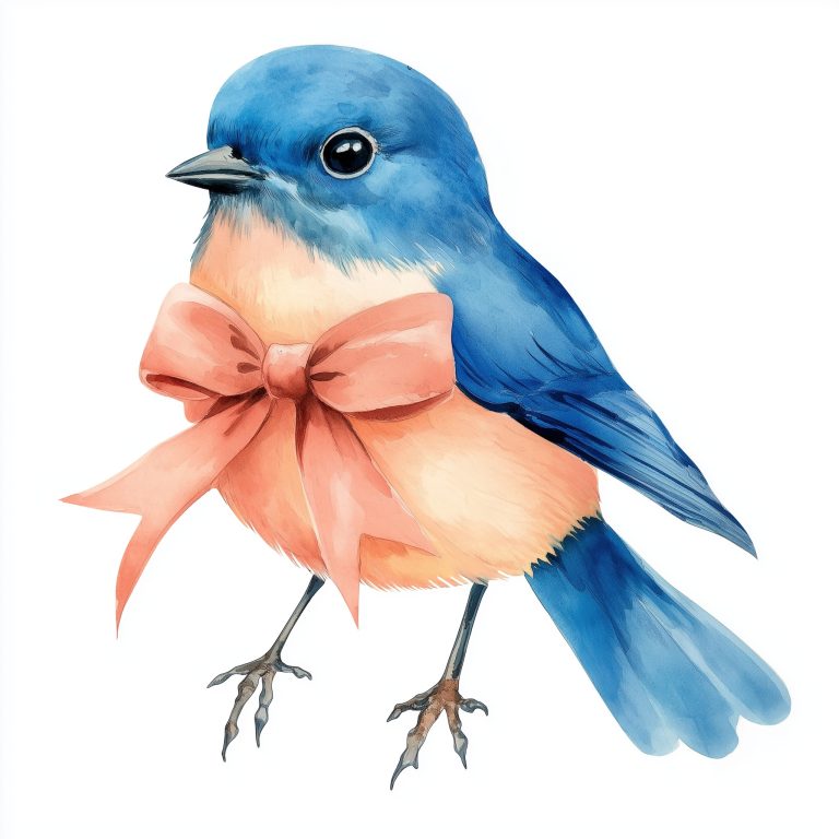 Whimsical Bluebird Clipart