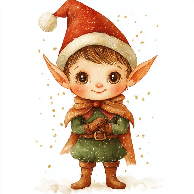 Whimsical Elf Clipart Design