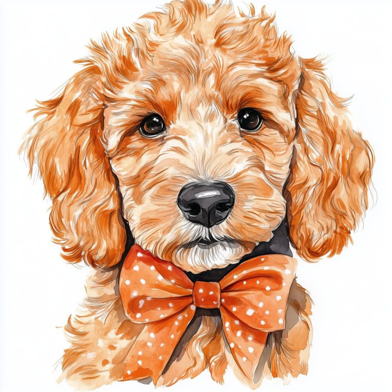 Whimsical Goldendoodle Halloween Clipart