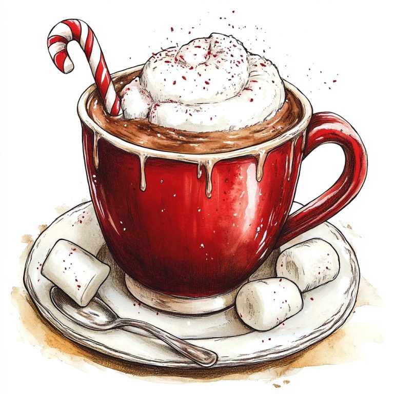 Whimsical Hot Chocolate Clipart