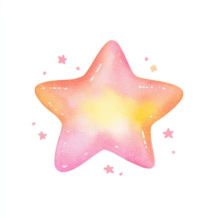 Whimsical Kawaii Pink Stars