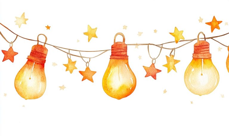 Whimsical Light Bulbs and Stars