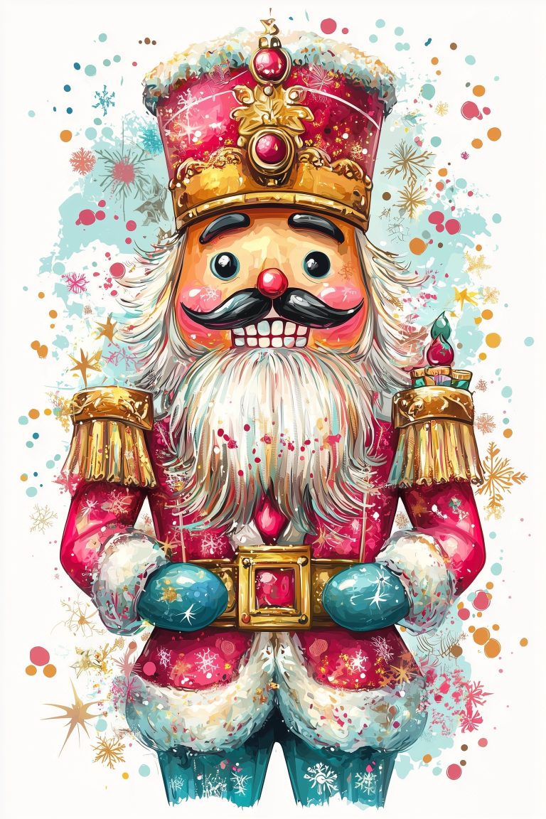 Whimsical Nutcracker Santa Design scaled