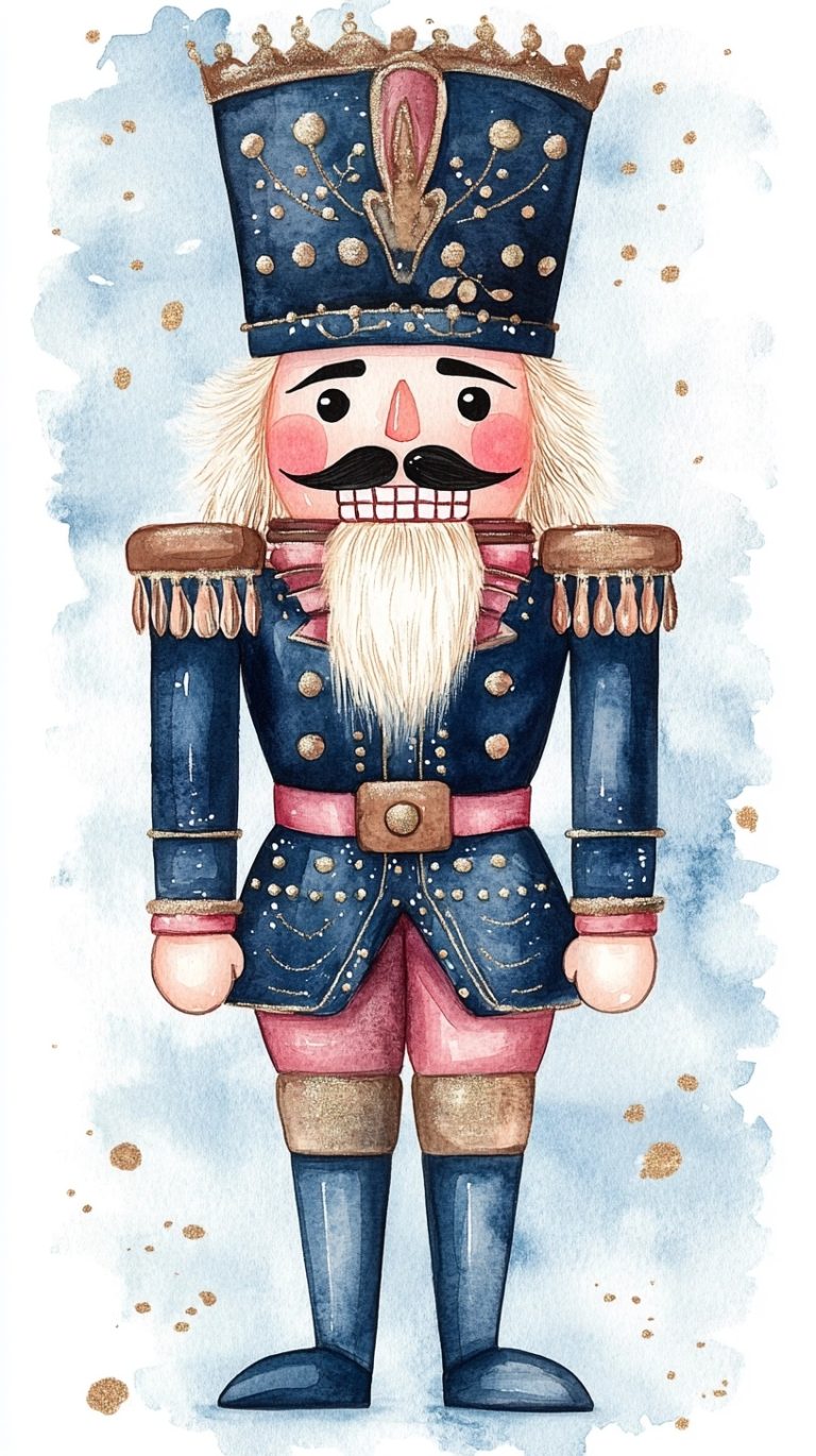 Whimsical Nutcracker Watercolor Illustration