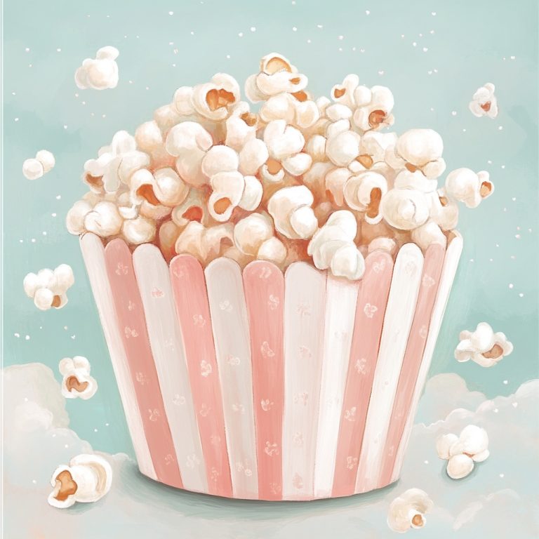 Whimsical Pastel Popcorn Clipart