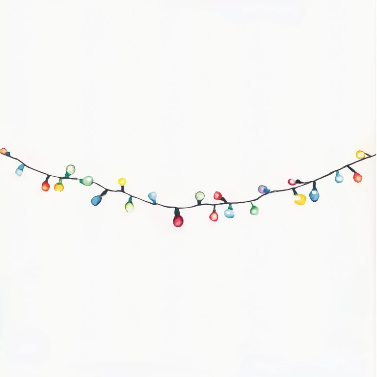 Whimsical String Lights Illustration