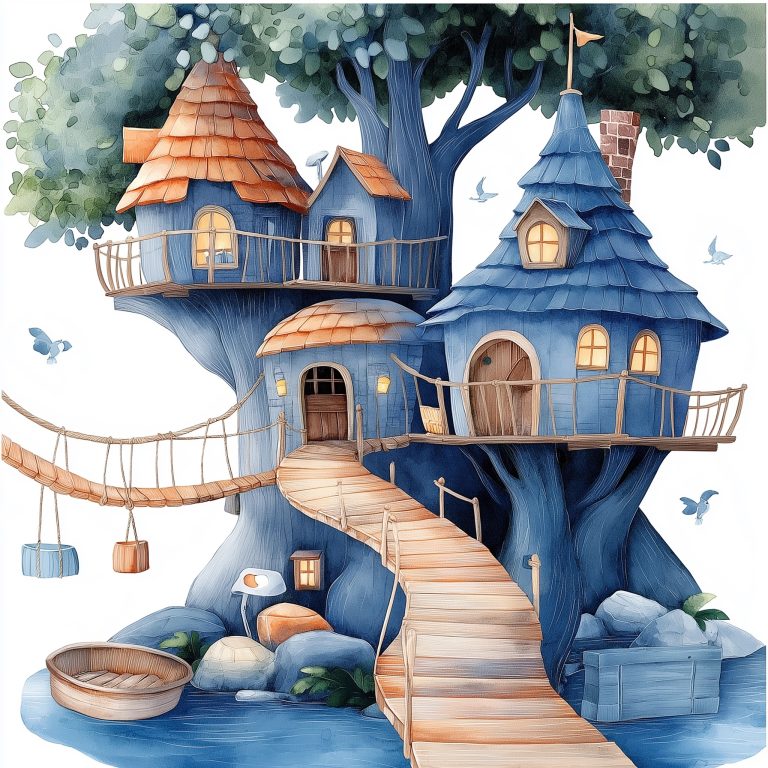 Whimsical Treehouse Village