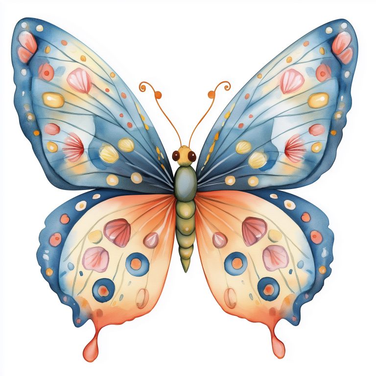 Whimsical Watercolor Butterfly